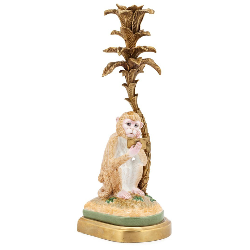 Подсвечник CANDLEHOLDER MONKEY ATLANTIDE L Бежевый Бронза в Воронеже | Loft Concept 