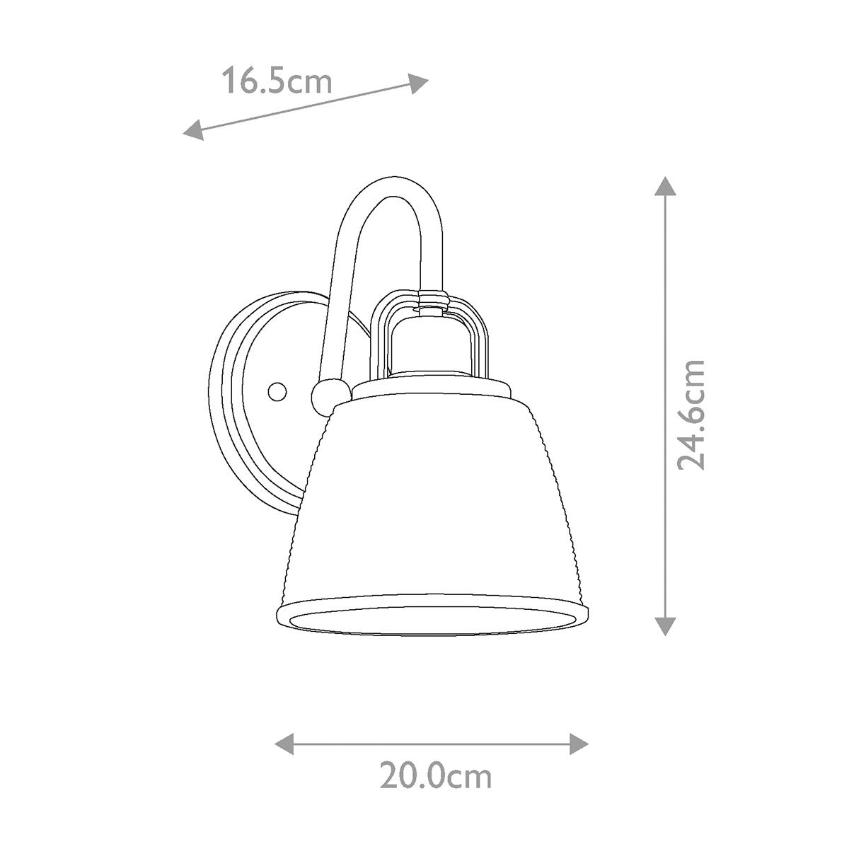 Бра с прозрачным рифленым плафоном в форме колокола Quoizel в Воронеже