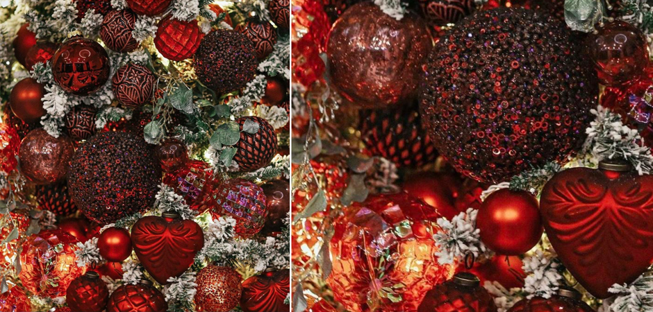 Дизайнерская Ель Заснеженная с Красными шарами Green and Red Spiral Дизайнерская Ель Заснеженная с Красными шарами Green and Red Spiral - Loft-Concept в Воронеже