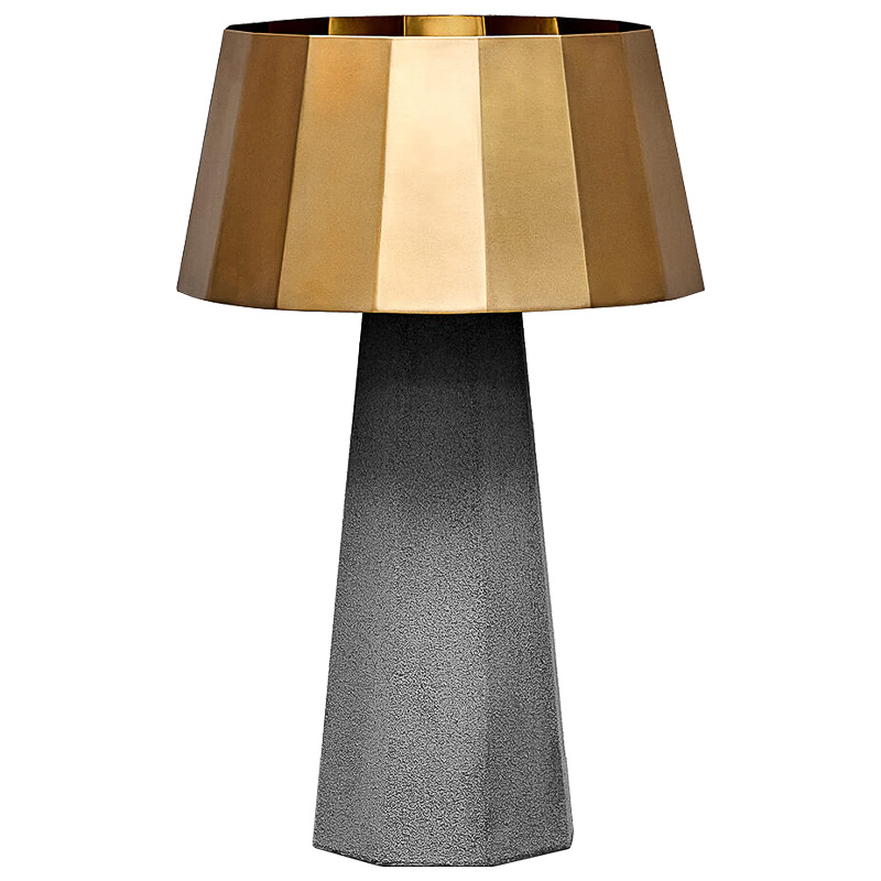 Настольная лампа Noe Concrete table lamp Серый Золотой в Воронеже | Loft Concept 