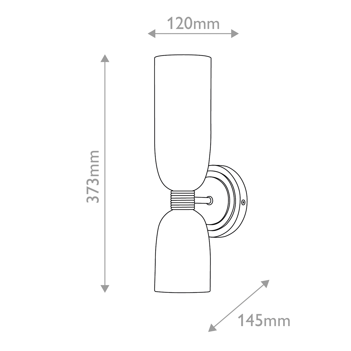 Бра для ванных комнат вертикальное с двумя матовыми белыми стеклянными плафонами Hinkley в Воронеже