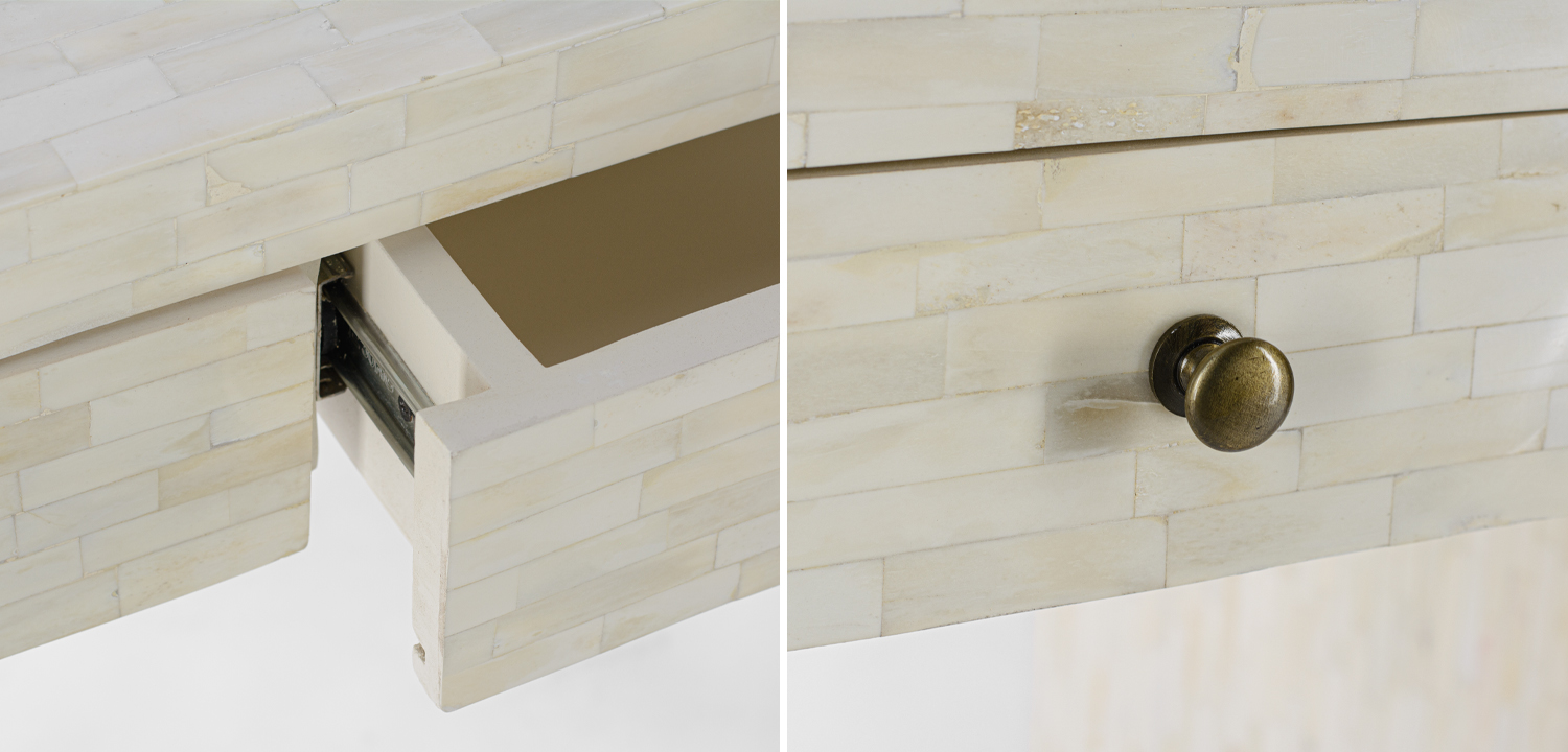 Рабочий стол Bone Inlay Two Drawer Table - фото №1