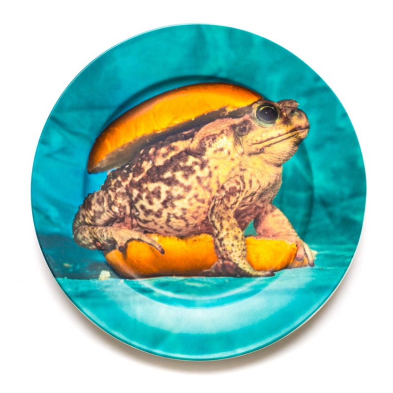 Тарелка Seletti Porcelain Plate Toad Бирюзовый в Воронеже | Loft Concept 