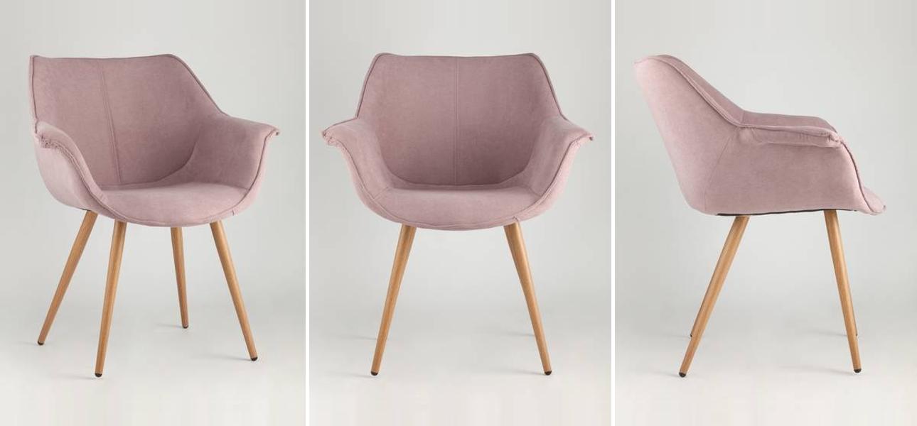 Стул Mason Chair Пыльно-Розовый Ножки светлое дерево - фото