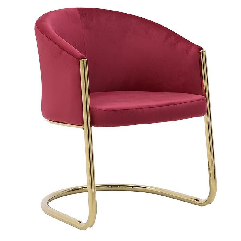 Стул Imelda Chair Crimson Малиновый (Crimson) Глянцевое золото в Воронеже | Loft Concept 