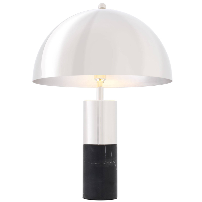 Настольная лампа Eichholtz Table Lamp Flair nickel Никель Черный в Воронеже | Loft Concept 