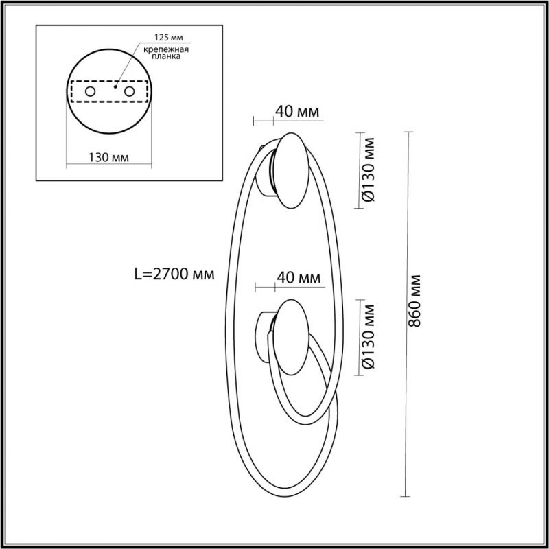 Бра LUKE LAMPCO TRACER LAMP с двумя крепежными планками в Воронеже