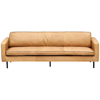 Диван Hubert Beige Leather Sofa Бежевый в Воронеже | Loft Concept 