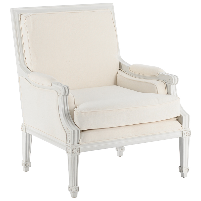 Кресло French Provence Armchair Ferrand ivory Белый ivory ( слоновая кость ) в Воронеже | Loft Concept 