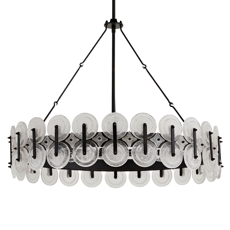 Люстра Arteriors RONDELLE CHANDELIER Черный Прозрачный в Воронеже | Loft Concept 