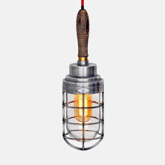 Ручной светильник Steampunk Cage Glass Edison Hanging Lamp  в Воронеже | Loft Concept 