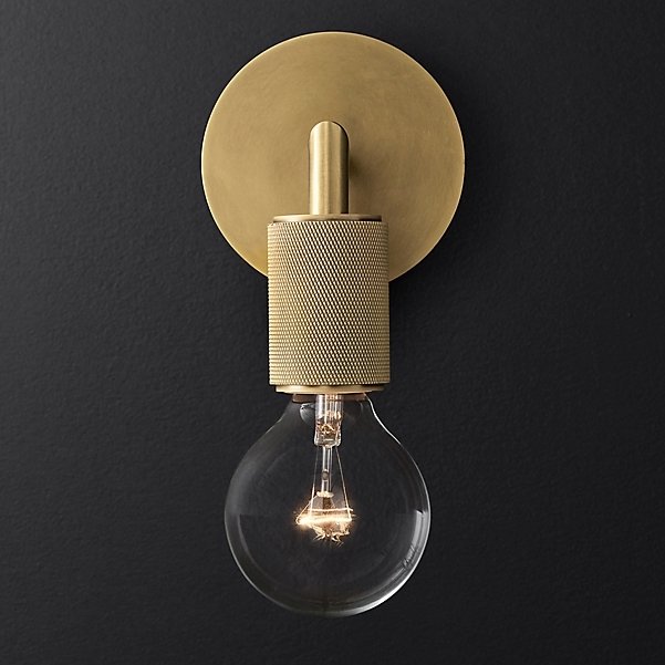 Бра RH Utilitaire Single Sconce Brass Латунь в Воронеже | Loft Concept 