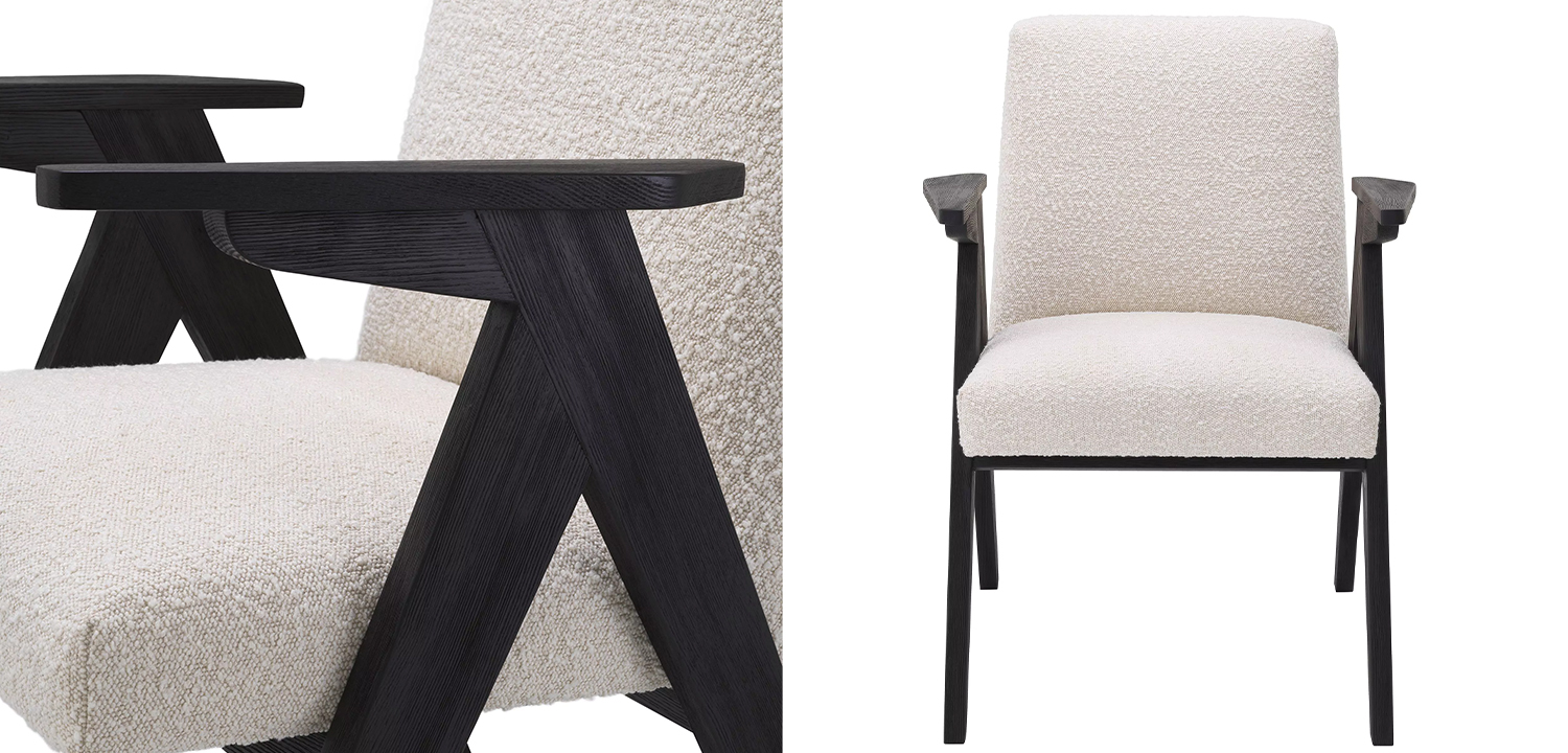 Стул Eichholtz Dining Chair Bobo Boucle - фото