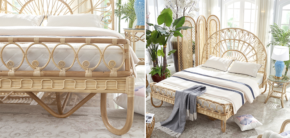 Кровать Boho Wicker Bed Кровать Boho Wicker Bed - Loft-Concept в Воронеже