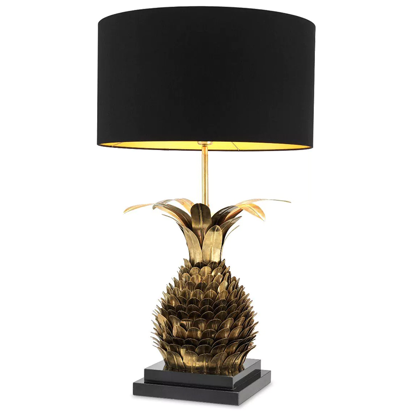 Настольная лампа Eichholtz Table Lamp Ananas Черный Латунь Винтажная латунь в Воронеже | Loft Concept 