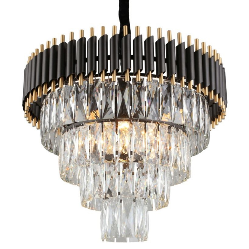 Empire Black Chandelier Crystal D 54 Черный Прозрачное Стекло Золотой в Воронеже | Loft Concept 