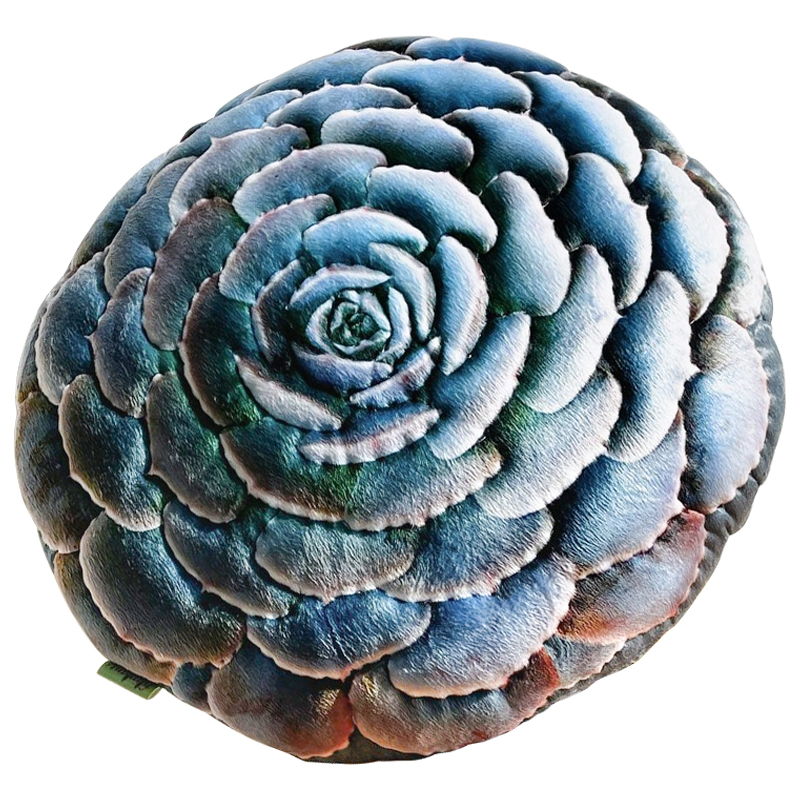 Декоративная подушка Botanical Cushion Succulentus Зеленый Зеленый шалфей Бирюзовый в Воронеже | Loft Concept 