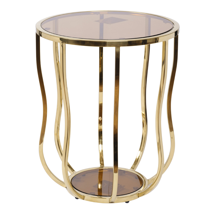 Приставной стол Fedric Side Table gold Глянцевое золото в Воронеже | Loft Concept 