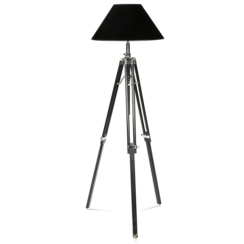 Торшер Eichholtz Floor Lamp Telescope nickel & black Черный Никель в Воронеже | Loft Concept 