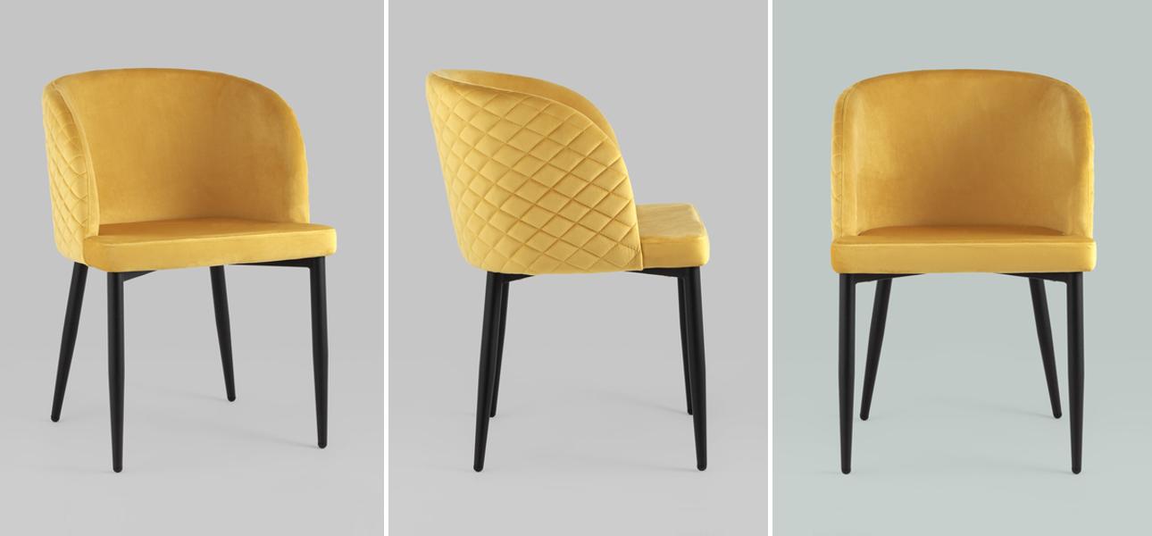 Стул Oscar Chair Оранжевый велюр - фото