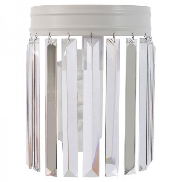 Настенная лампа RH Odeon Clear Glass White Bra Белый Прозрачное Стекло Настенная лампа RH Odeon Clear Glass White Bra Белый Прозрачное Стекло в Воронеже | Loft Concept