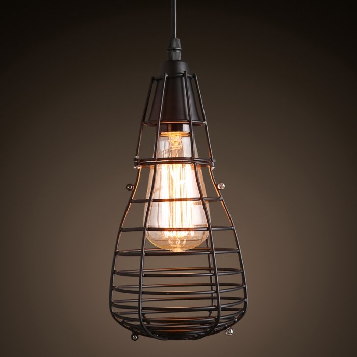 Подвесной светильник Pear Cage Pendant Черный в Воронеже | Loft Concept 