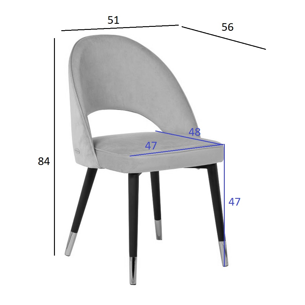 Стул велюровый серо-бежевый Schelde Gray Beige в Воронеже