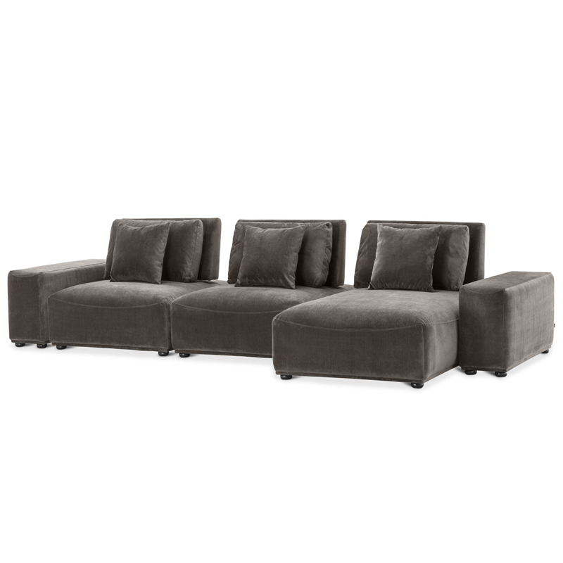 Диван Eichholtz Sofa Mondial Lounge grey Серый Черный в Воронеже | Loft Concept 