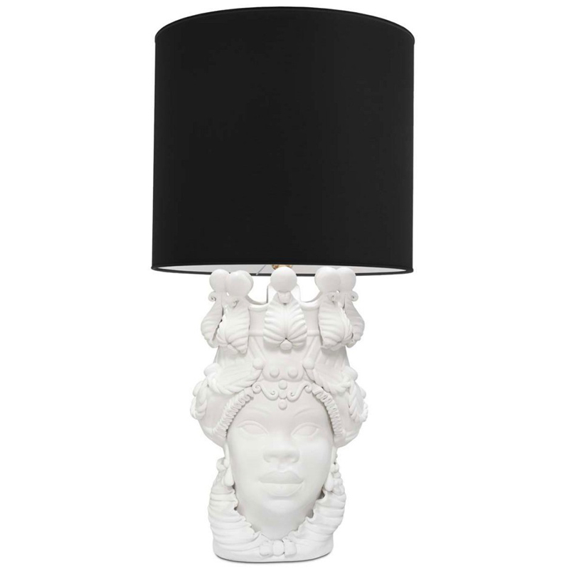 Настольная лампа Table Lamp Moro Lady Big Lipstick Black Белый Черный в Воронеже | Loft Concept 