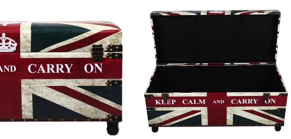 Сундук Union Jack Leather "Keep calm and..." - Loft-Concept в Воронеже
