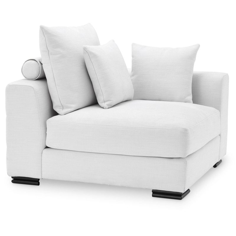 Диван Eichholtz Sofa Clifford Corner white Белый Черный в Воронеже | Loft Concept 