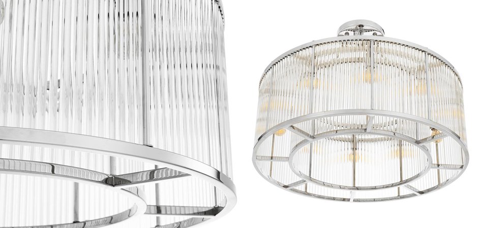Потолочный светильник Ceiling Lamp Bernardi Nickel Потолочный светильник Ceiling Lamp Bernardi Nickel - Loft-Concept в Воронеже