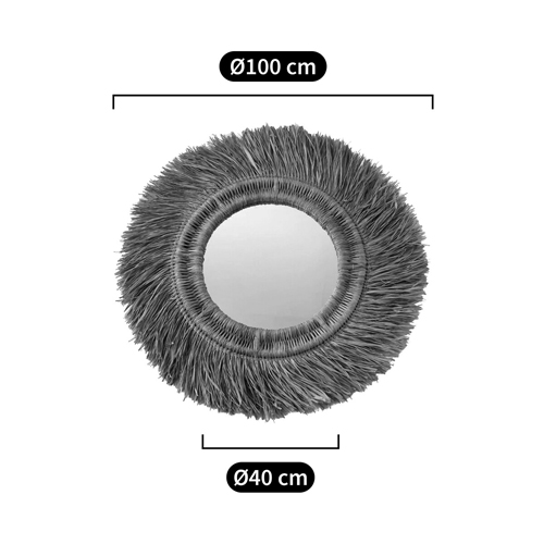 Зеркало из ротанга и сизаля WICKER MIRROR 100 в Воронеже