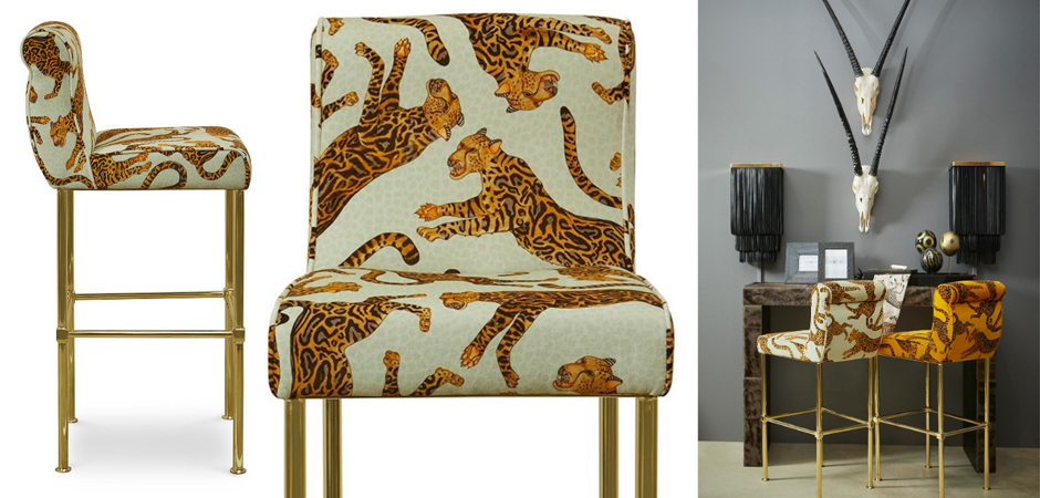 Барный Стул Сафари с орнаментом Kings Stone Bar Stool Барный Стул Сафари с орнаментом Kings Stone Bar Stool - Loft-Concept в Воронеже