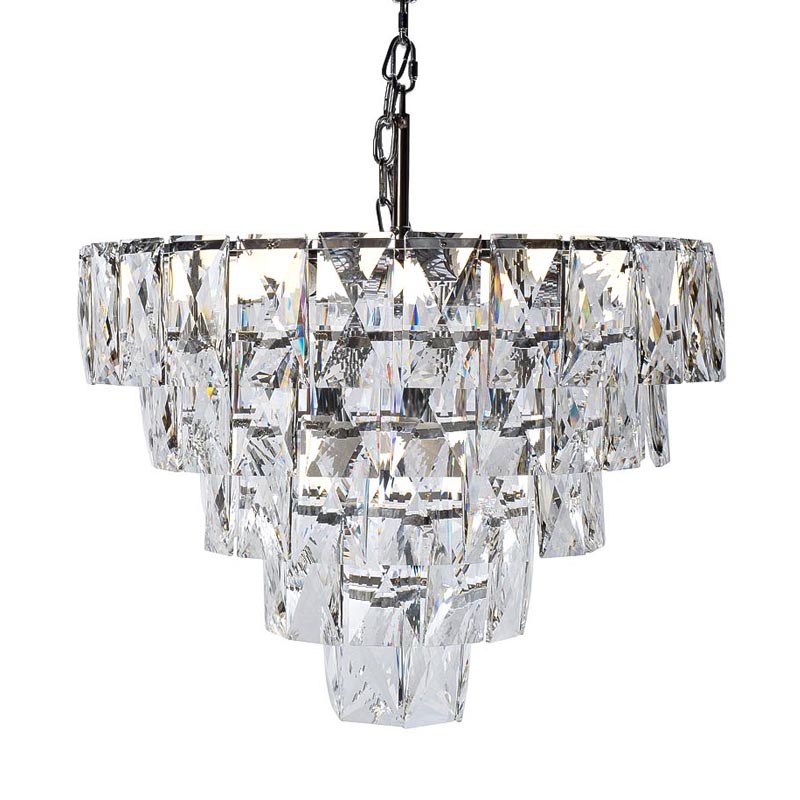 Люстра Tiers Crystal Light Chandelier 16 D60 Серебряный в Воронеже | Loft Concept 