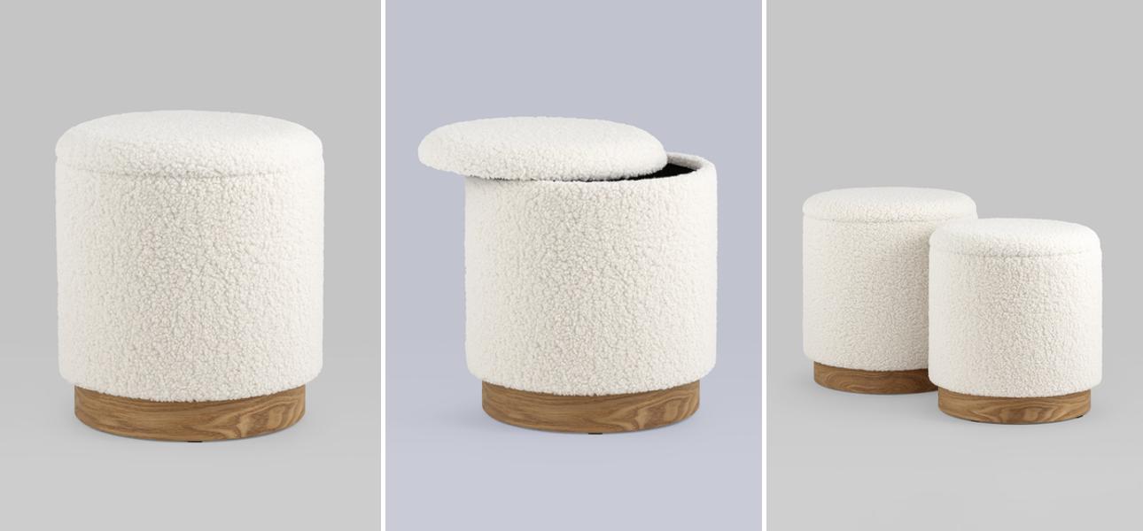 Пуф Bridie Pouf с ящиком - фото