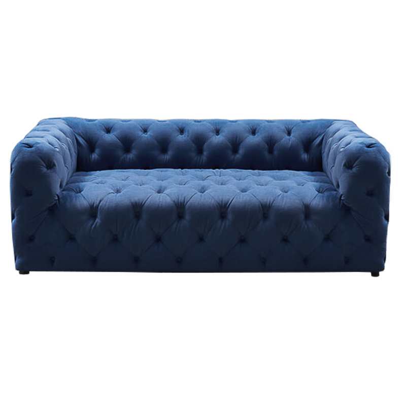 Диван Soho tufted blue velor Синий в Воронеже | Loft Concept 