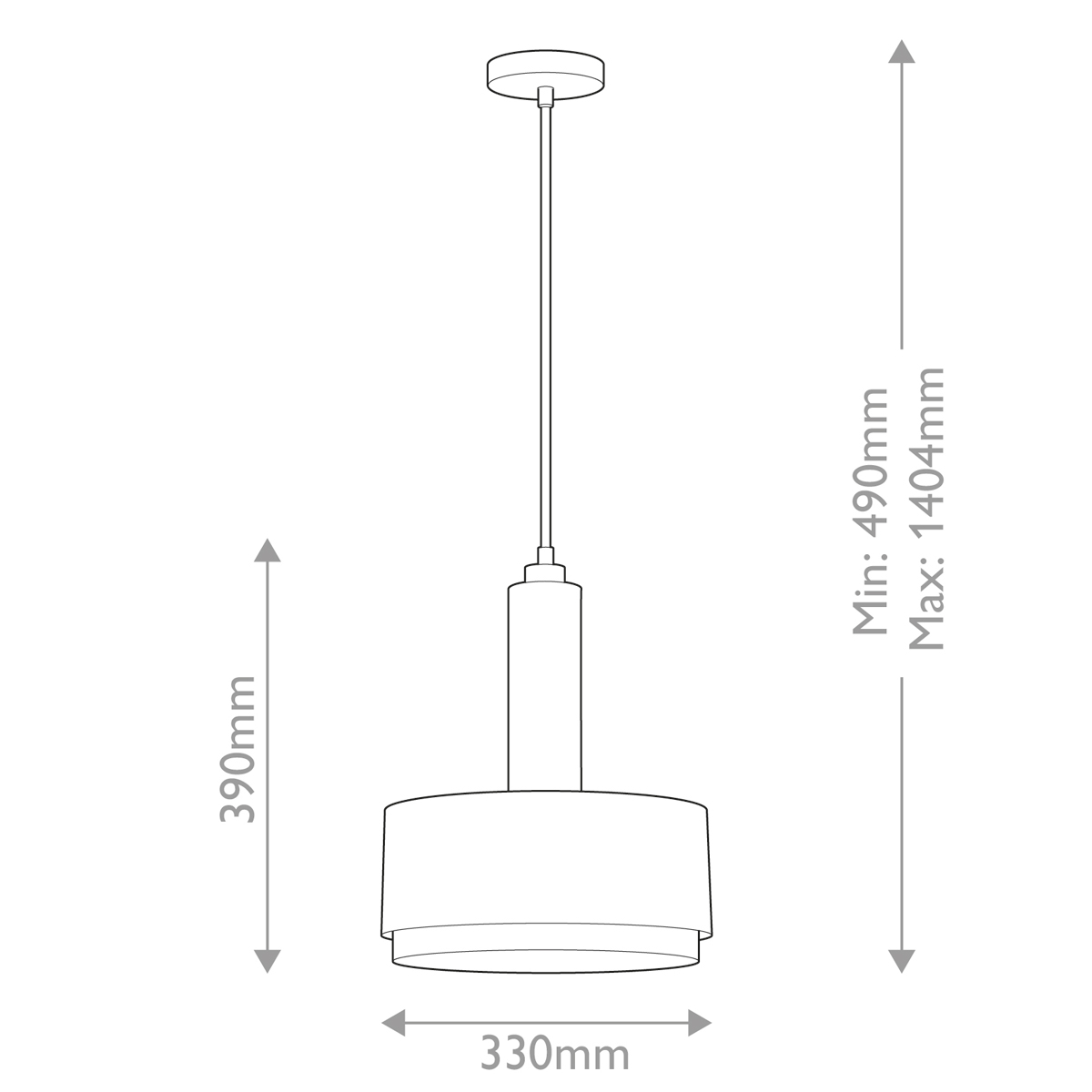 Подвесной светильник цилиндрический с белым плафоном Hinkley в Воронеже