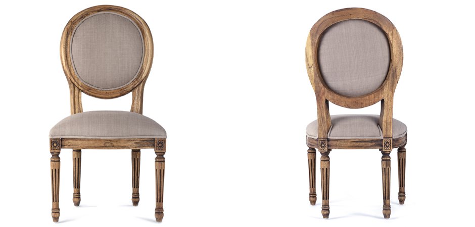 Стул REGENCY MEDALLION CHAIR Brown Linen Стул REGENCY MEDALLION CHAIR Brown Linen - Loft-Concept в Воронеже
