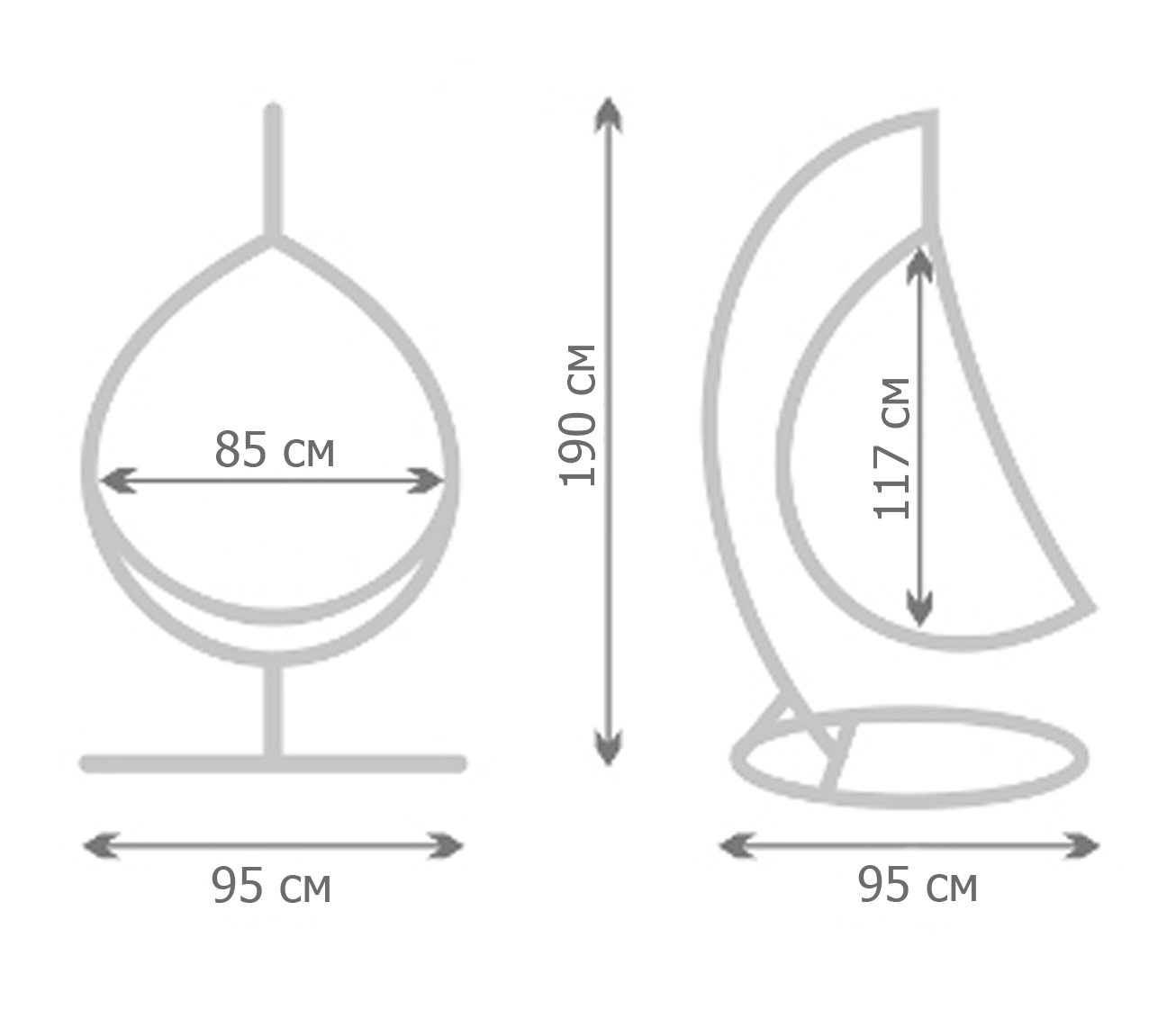 Кресло Swing chair outdoor Coffee Egg в Воронеже