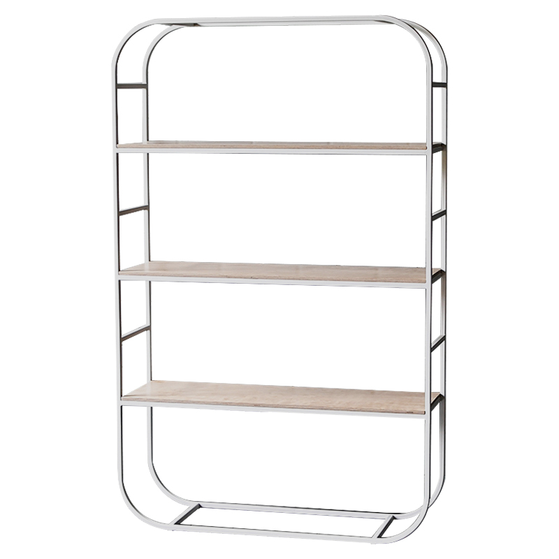 Стеллаж Parson Industrial Metal Rust Rack Белый Древесина в Воронеже | Loft Concept 