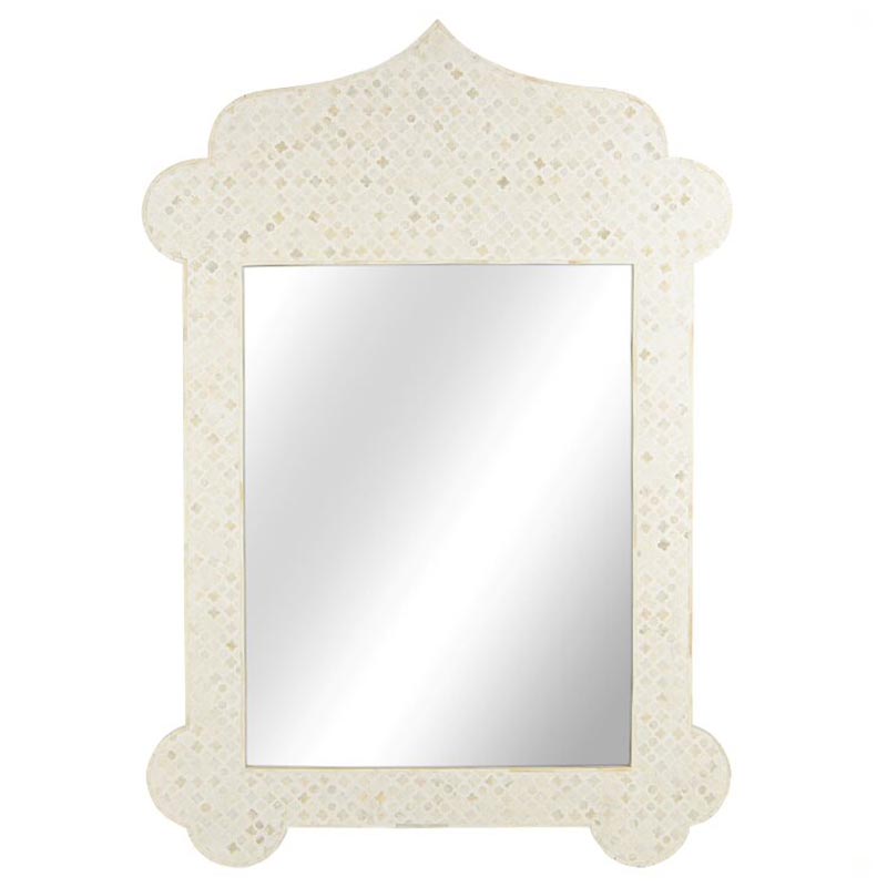 Зеркало Bone Inlay Dome Mirror beige Бежевый в Воронеже | Loft Concept 