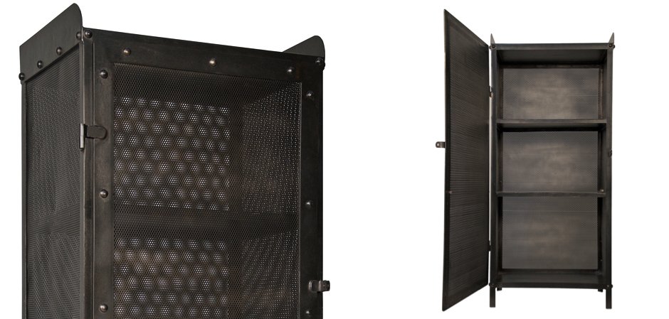 Буфет Industrial Loft Dark Metal Tall Cabinet Буфет Industrial Loft Dark Metal Tall Cabinet - Loft-Concept в Воронеже