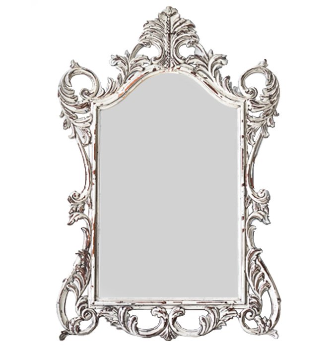 Зеркало Baroque ornament mirror Белый винтажная патина   в Воронеже | Loft Concept 