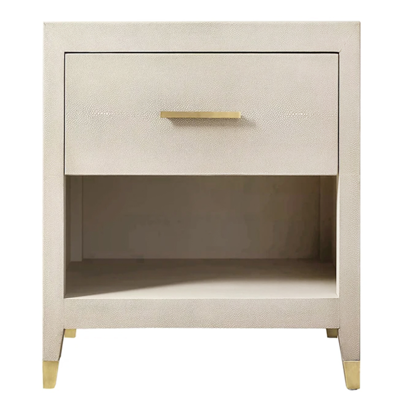 Charles Stingray Ivory Bedside table Тумбочка скат Золотой ivory ( слоновая кость ) в Воронеже | Loft Concept 