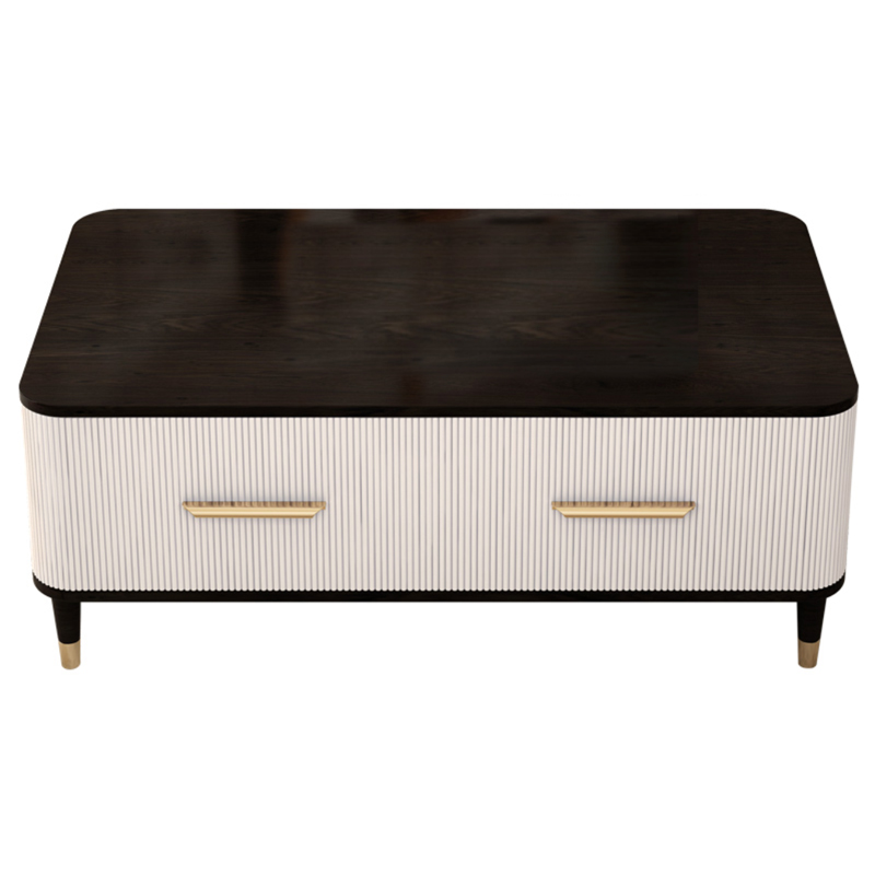 Birmingham Textured Coffee Table White Коричневый Молочный в Воронеже | Loft Concept 