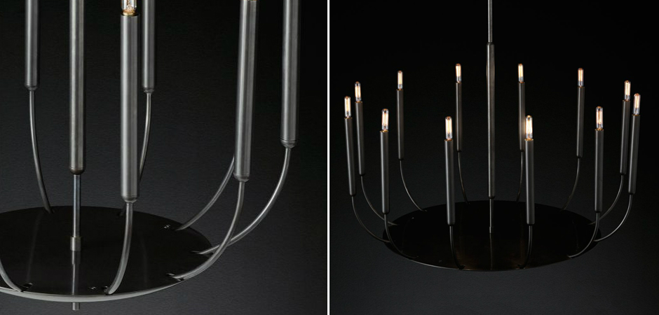 Люстра RH Quenouilles Round Chandelier black Люстра RH Quenouilles Round Chandelier black - Loft-Concept в Воронеже