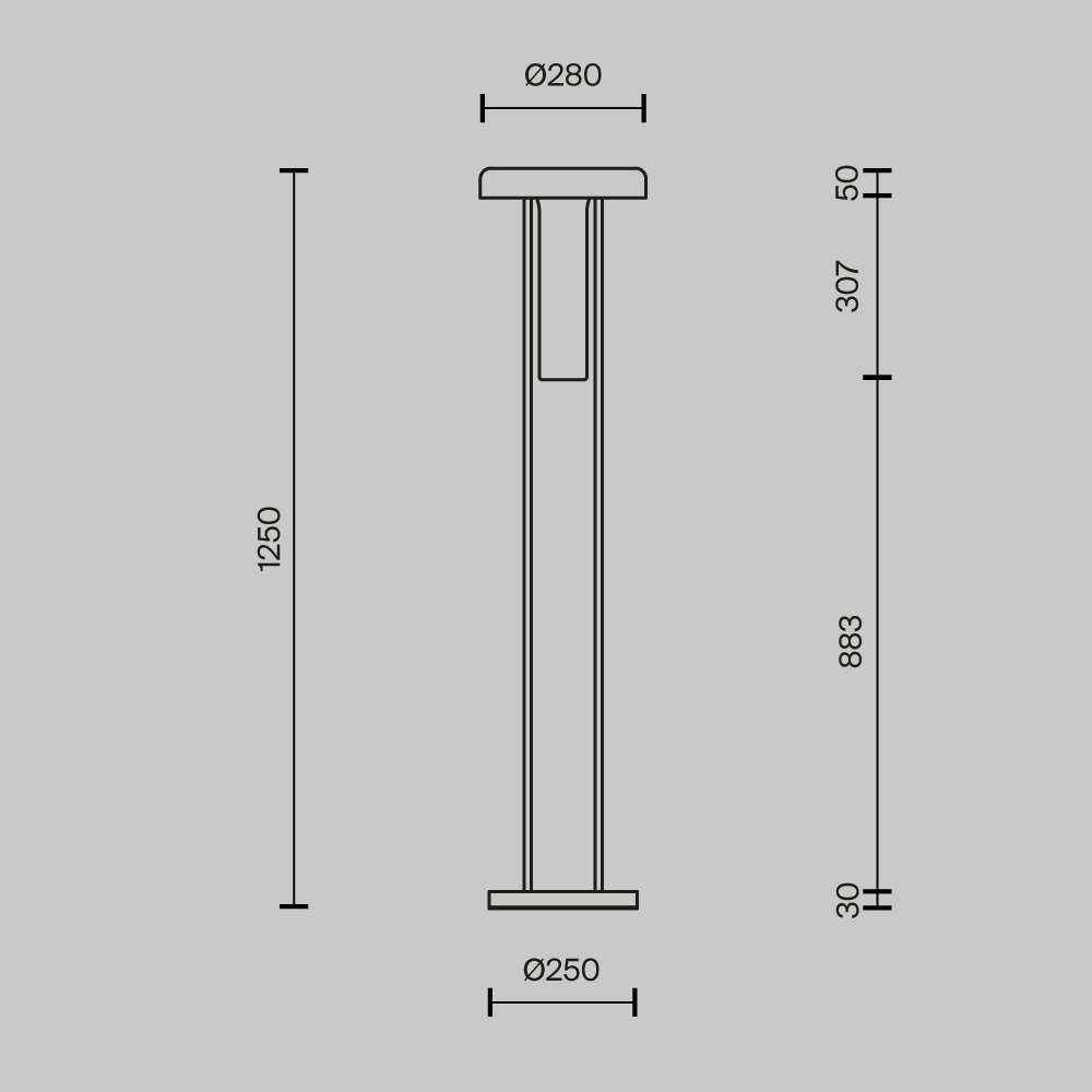 Напольный торшер светодионый Ikebana Black 3000К 24Вт в Воронеже