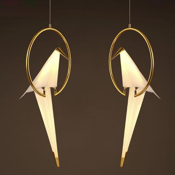 Подвесной светильник Origami Bird Pendant Бежево-серый в Воронеже | Loft Concept 