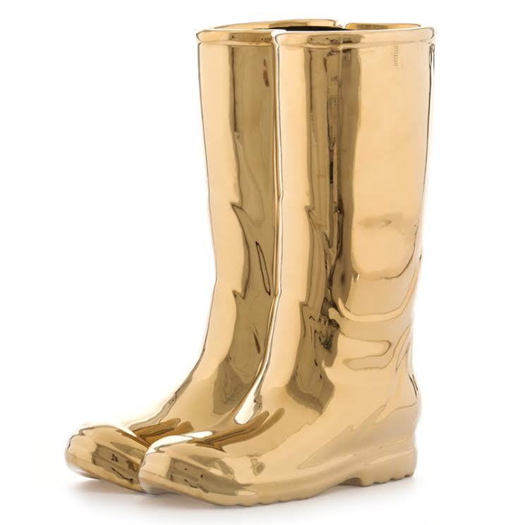 Подставка для зонтов и тростей Seletti Rainboots Gold Глянцевое золото в Воронеже | Loft Concept 